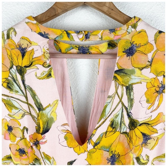 Free People Tegan Printed Floral Pleated Dress‎ Size 4 - Picture 9 of 12